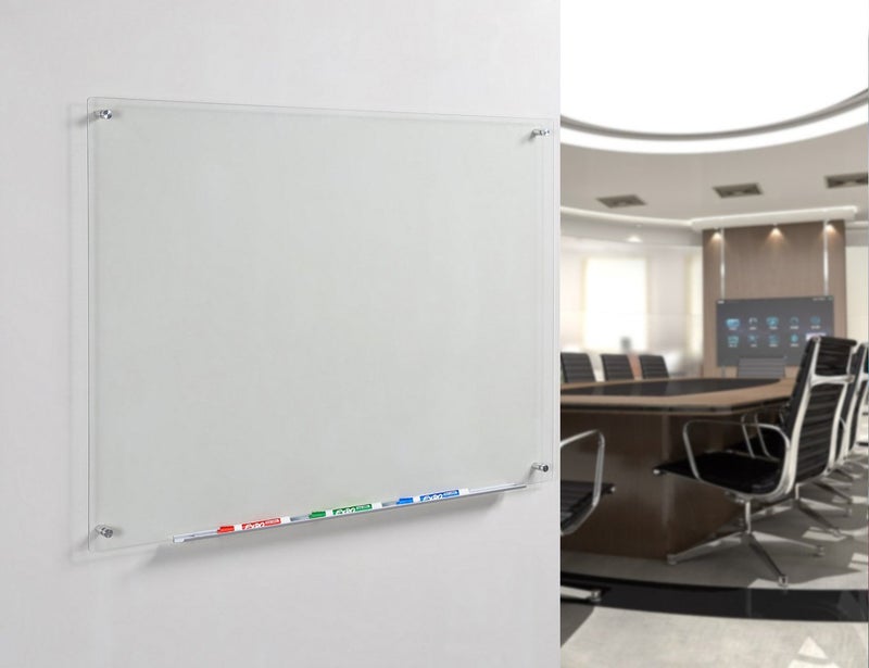 Audio-Visual Direct مجموعة لوح الكتابة الزجاجي الشفاف المباشر السمعي البصري - 2' x 1.5' - تشمل الأجهزة وصينية الأقلام (غير مغناطيسي) - Image 4